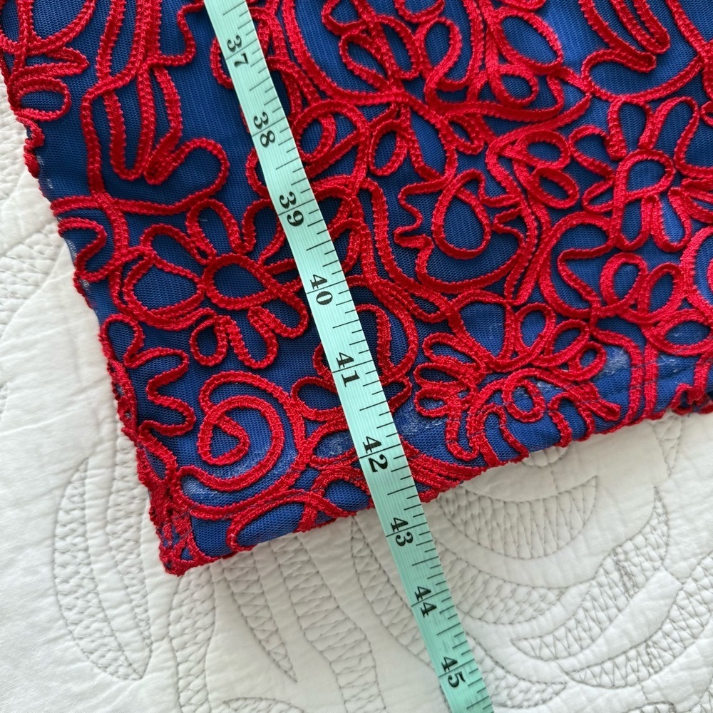 NWT - JS Collections - Soutache Sheath Knee Length Dress - Poppy Navy - Picture 14 of 16